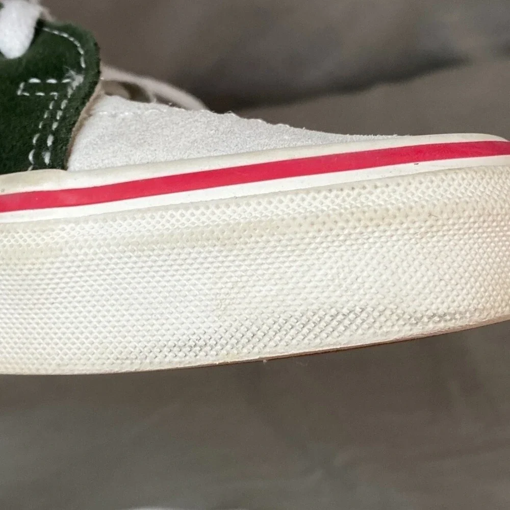 Vans Sk8-Hi Mens Size 8 Retro High-Top‎ Skate Sneaker Marshmallow Green Leather